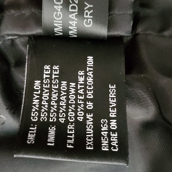 🆕️ VINCE CAMUTO Men's Gray Flannel Quilted Down & Feather Jacket SIZE: M - Picture 14 of 16